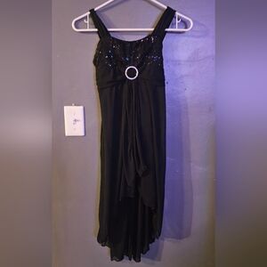 Chic Black Sequin Prom Dress